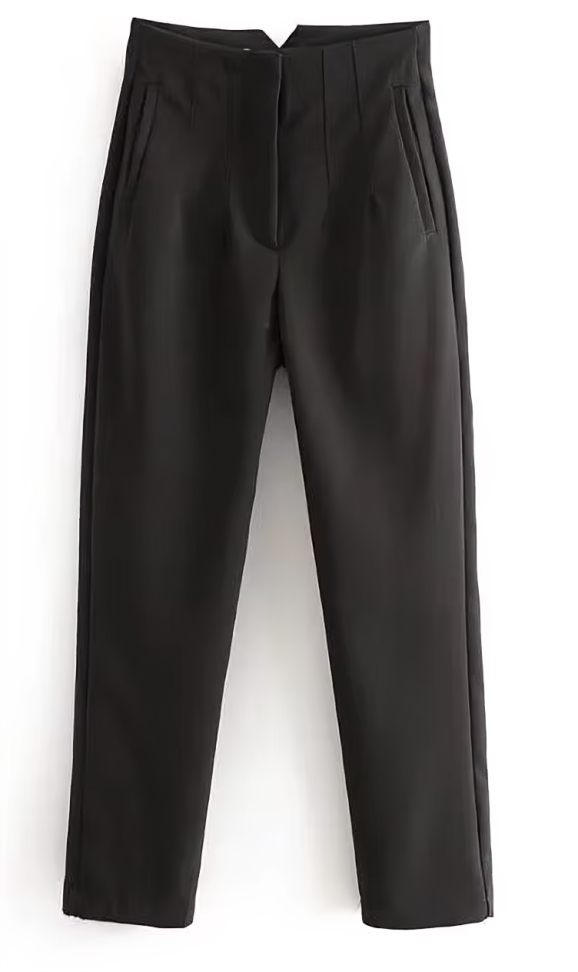 Straight-cut dress pants