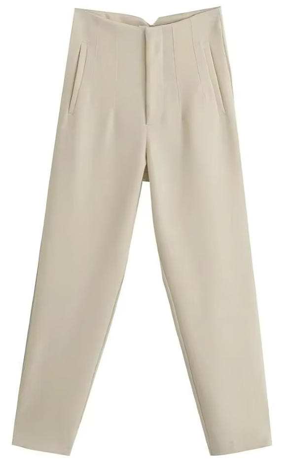 Straight-cut dress pants