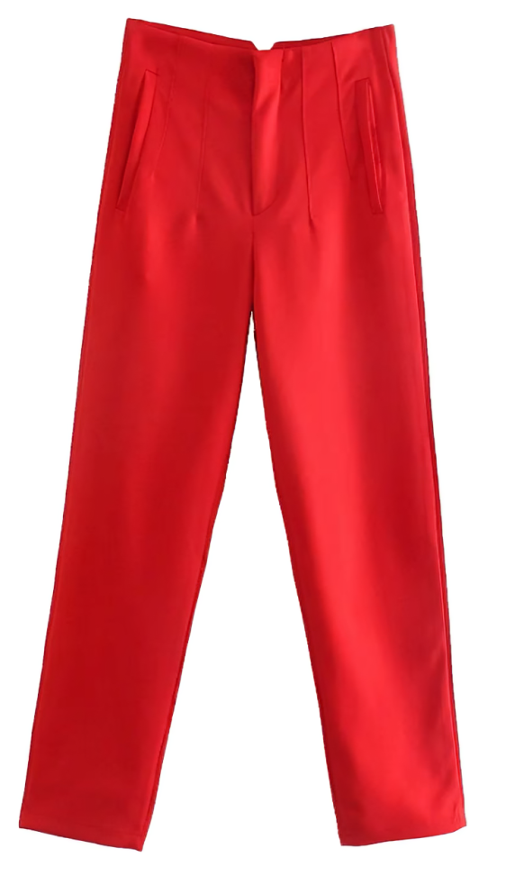 Straight-cut dress pants