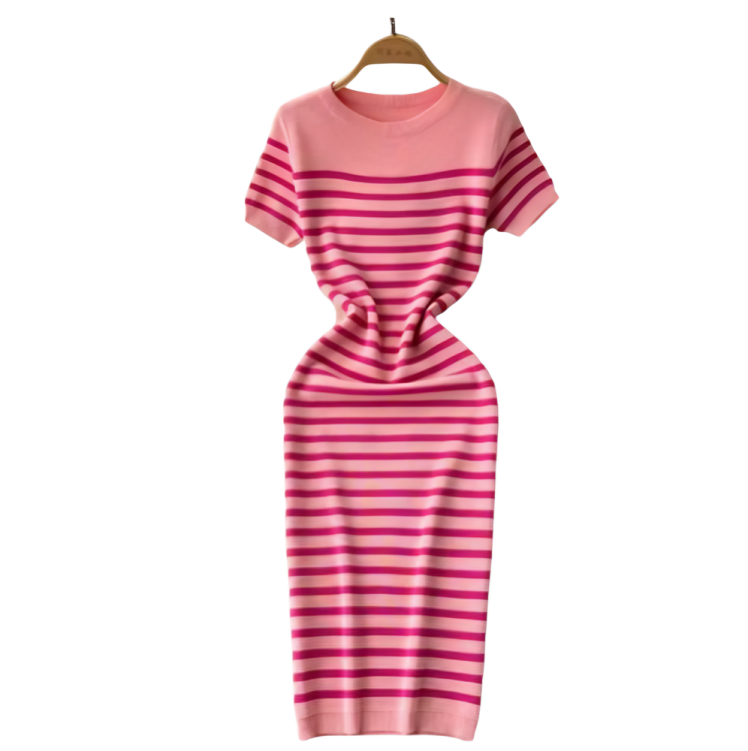 Fitted knit midi dress