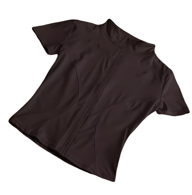 Blusa fitness con cierre