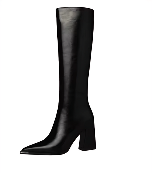 Pointed toe high boots