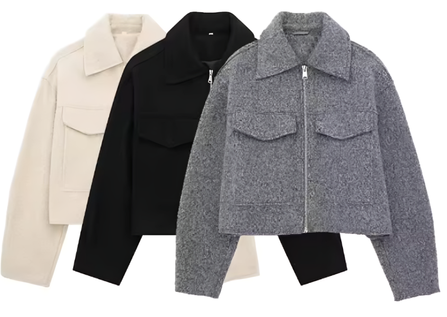 Chaqueta corta de lana