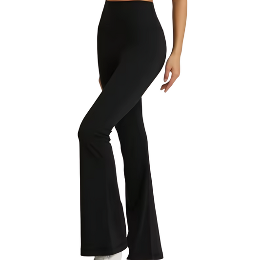 High-waisted flared pants