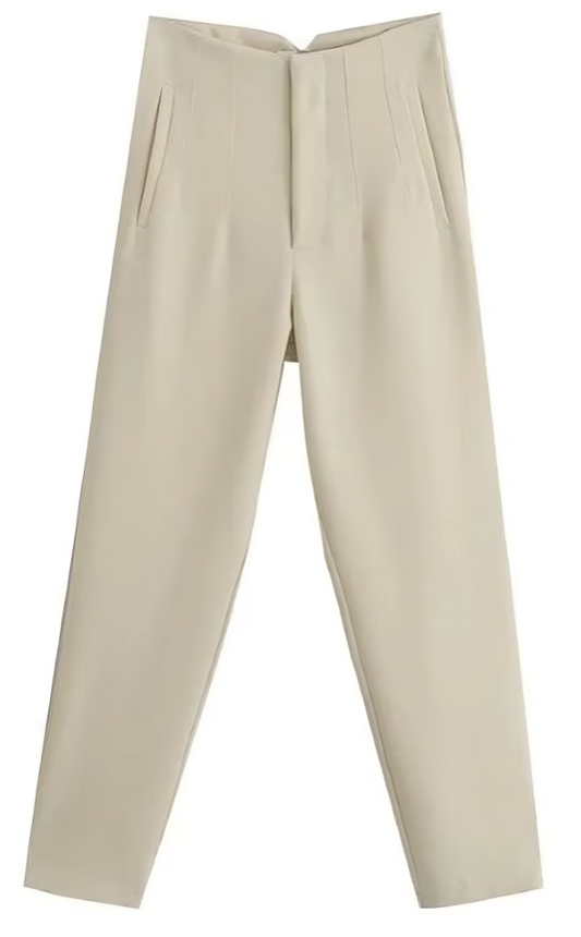 Straight-cut dress pants