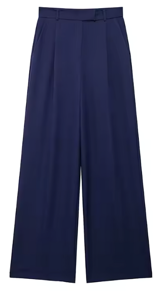Pantalón recto de cintura alta