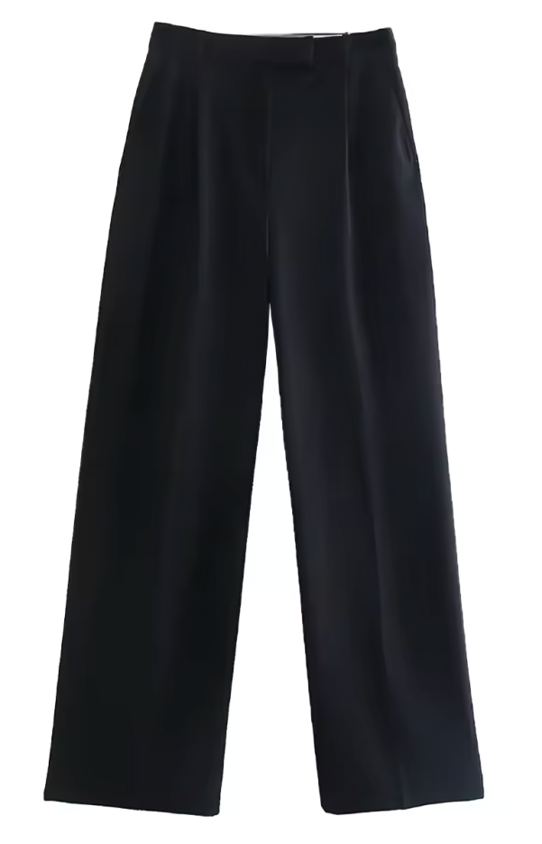 Pantalón recto de cintura alta
