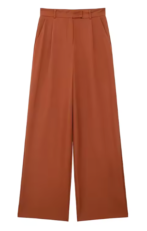 Pantalón recto de cintura alta