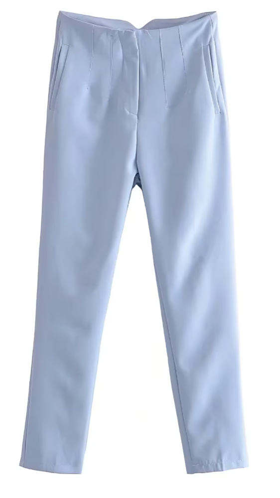 Straight-cut dress pants