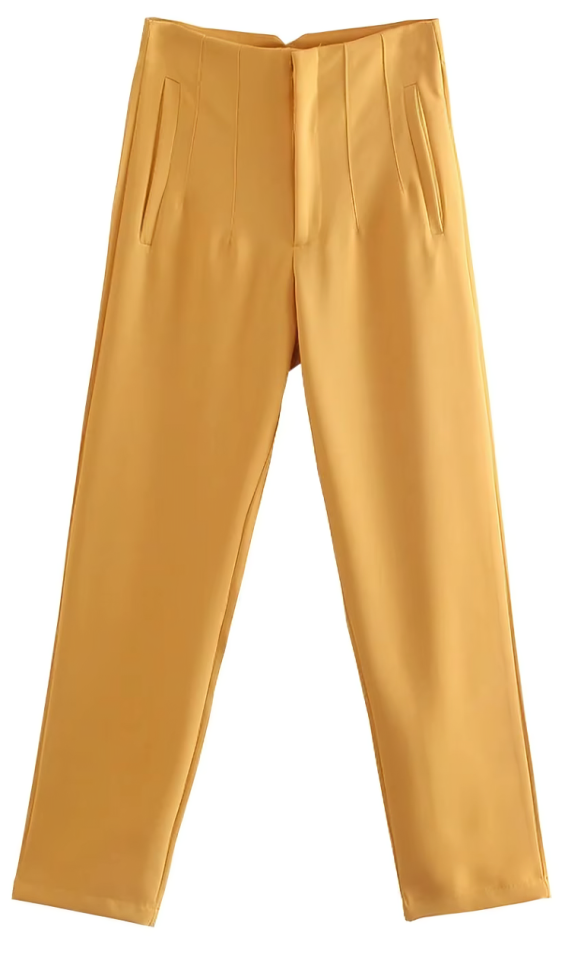 Straight-cut dress pants