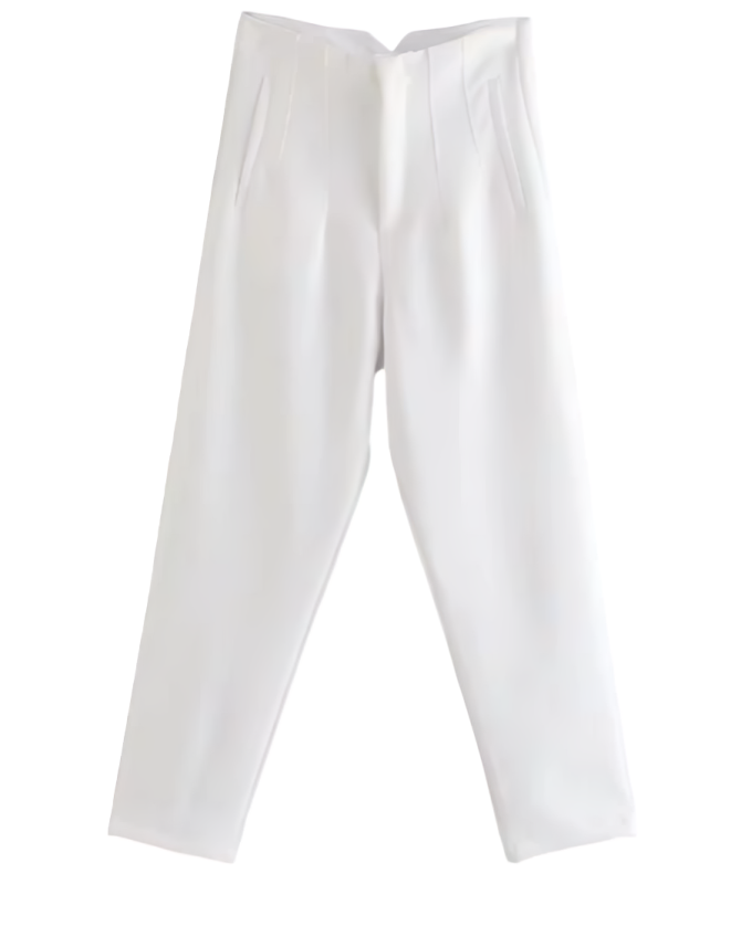 Straight-cut dress pants