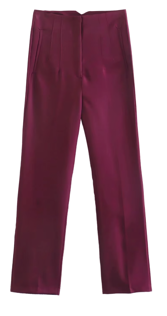Straight-cut dress pants
