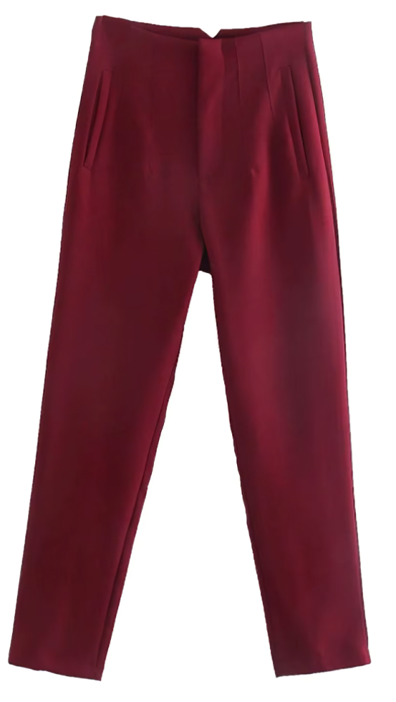 Straight-cut dress pants