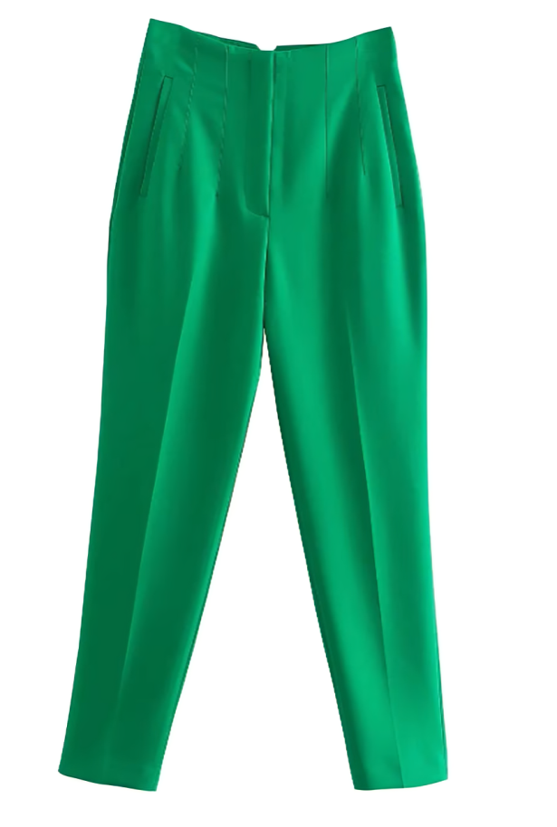 Straight-cut dress pants