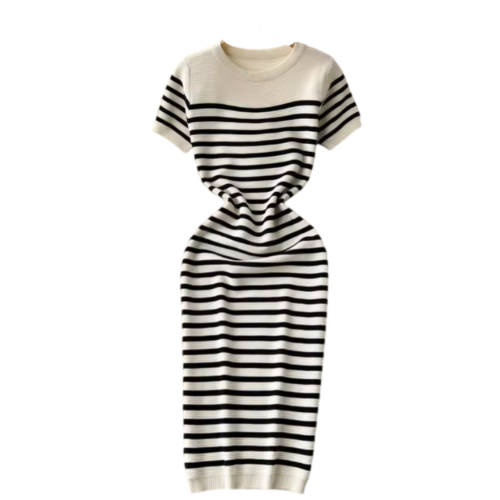 Fitted knit midi dress