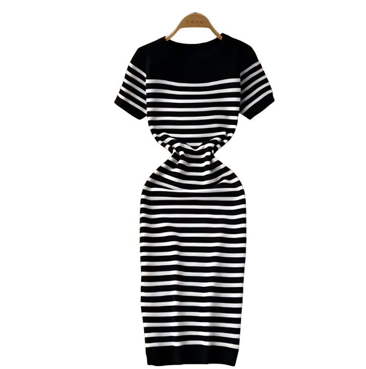 Fitted knit midi dress